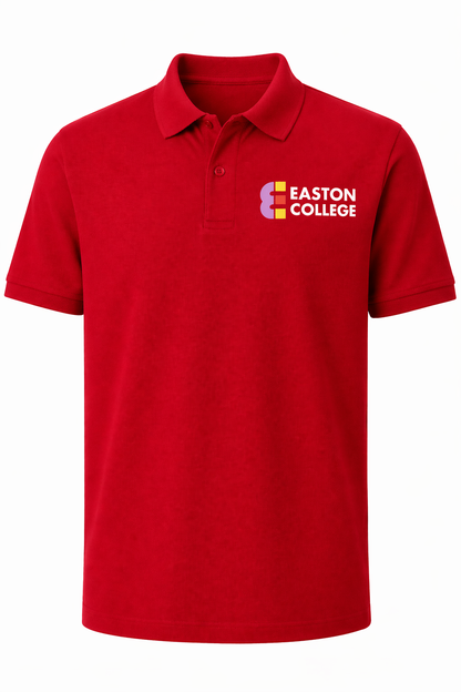 Red Polo Shirt with Easton Logo and Horticulture Back Print