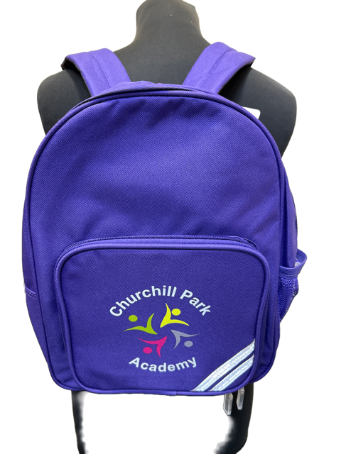 Purple Backpack with Churchill Park Print