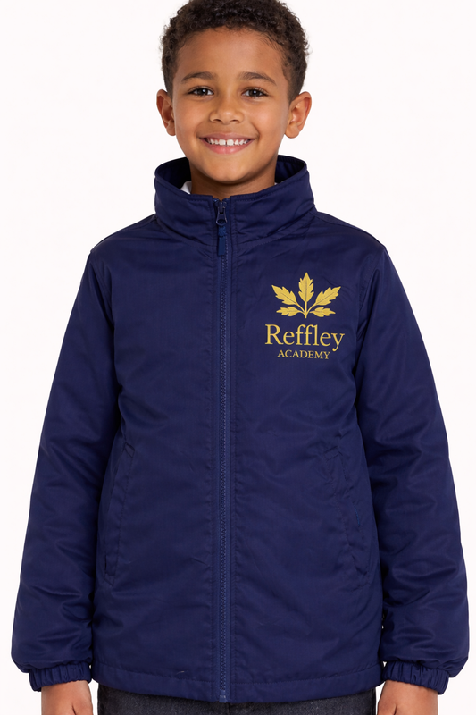 Navy Eco Showerproof Jacket with Reffley Embroidered Logo