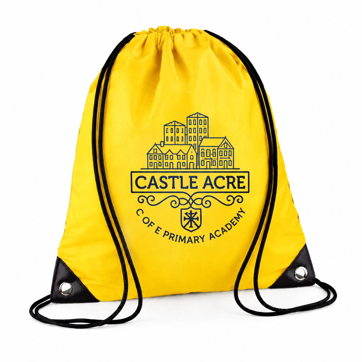 Yellow PE Bag with Castleacre Printed Logo