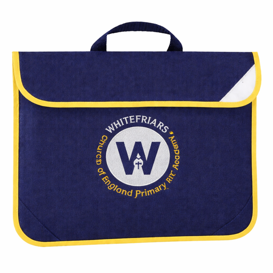Navy Book Bag with Whitefriars Printed Logo
