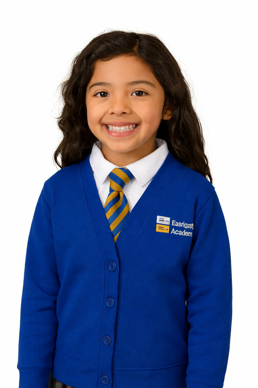 Royal Cardigan with Eastgate Embroidered Logo