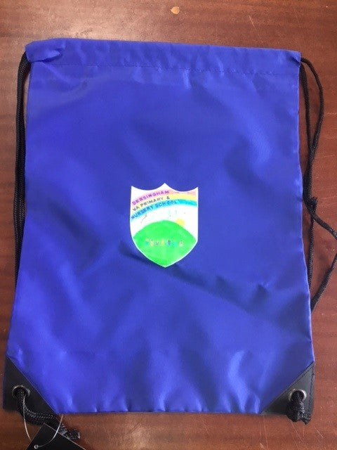 Royal Blue PE Bag with Dersingham print