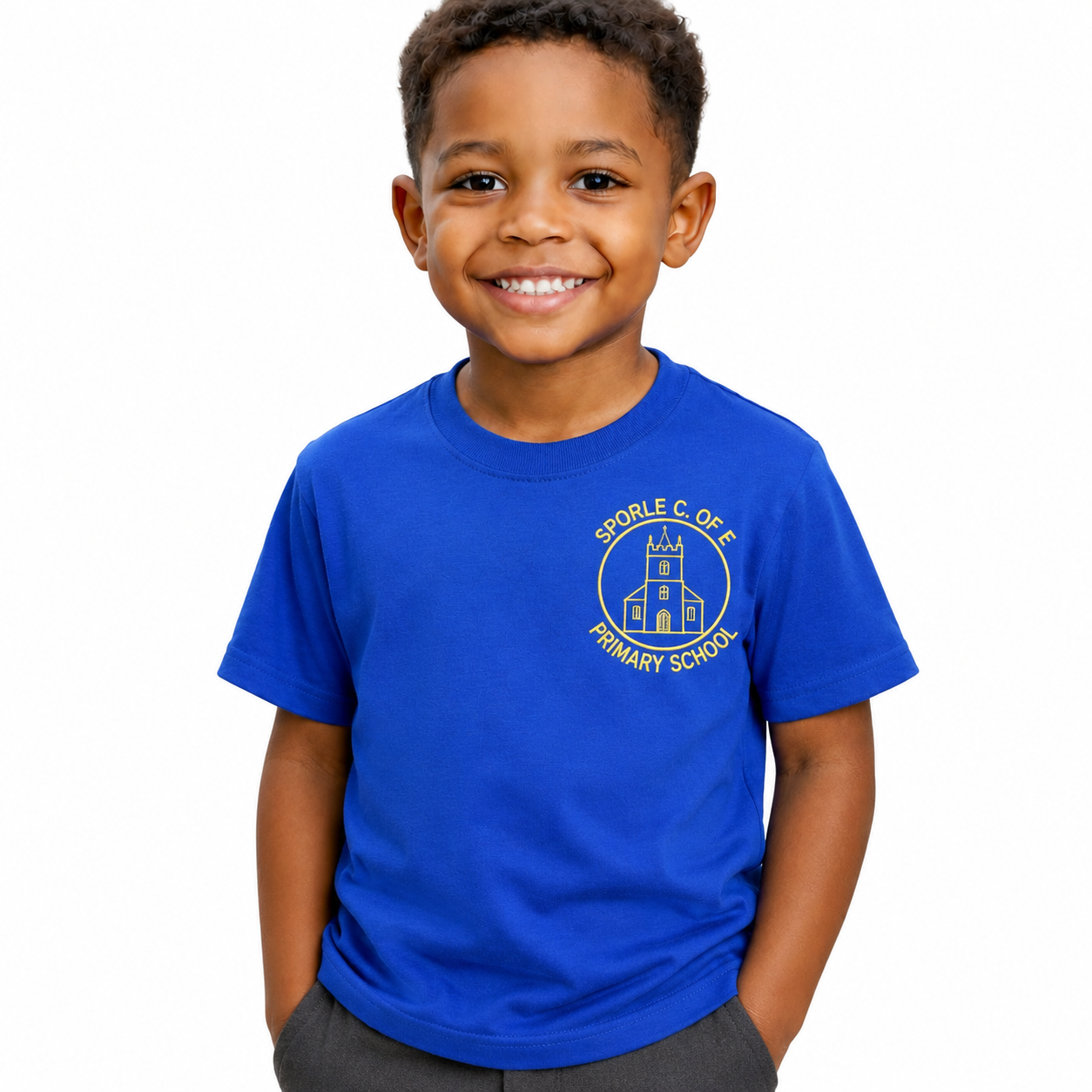 Royal PE T-Shirt with Sporle Embroidered Logo