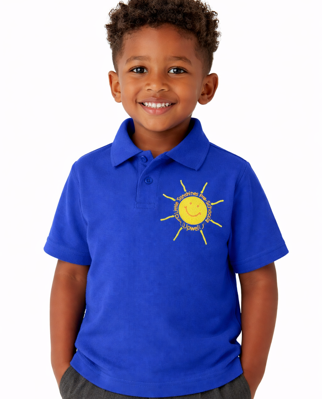 Royal Blue Polo Shirt with Little Sunshines Embroidered Logo