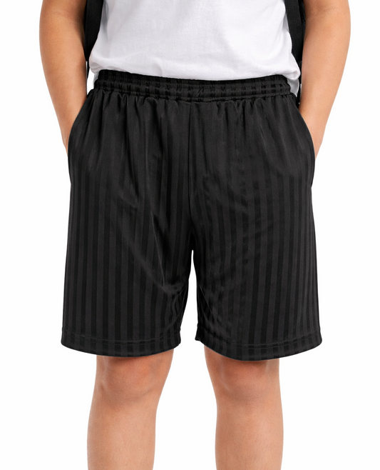 Black Plain PE Shadow Shorts