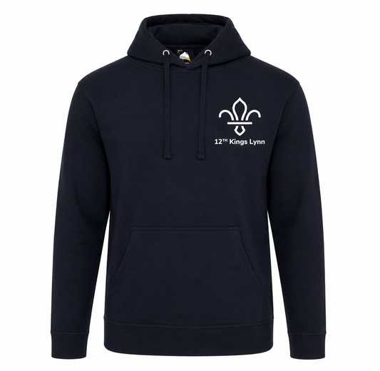 Leaders Navy Hoodie with 12th King's Lynn Scout Group Embroidered Logo