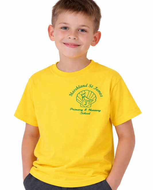 Yellow PE T-Shirt with Marshland Printed Logo