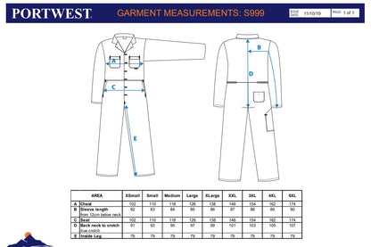 Boilersuit in Navy with Easton Embroidered Logo [Agriculture]
