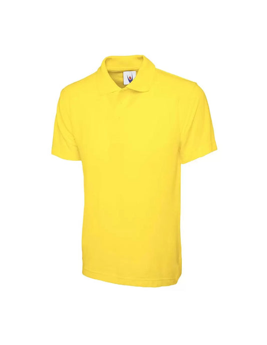 Classic Polo Shirt in Yellow with Easton Embroidery (Construction)