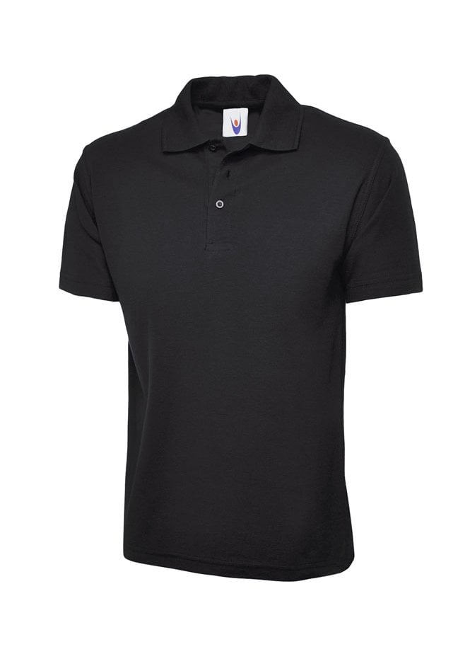 Classic Polo in Black with CCN Embroidery Level 2 (Hair)