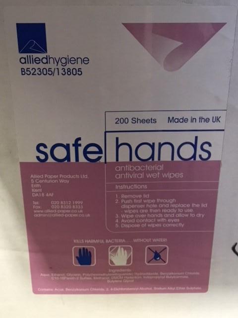 Safehands Disinfectant Hand Wipes (IPSH4)