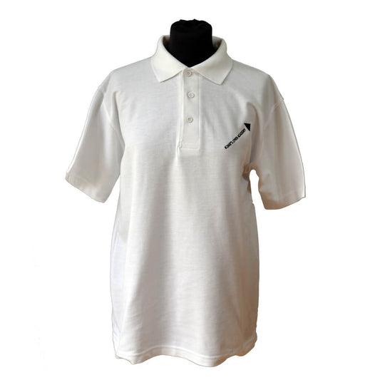 White PE Polo Shirt with KLA Embroidery