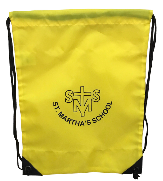 Yellow PE Bag with St. Martha's School Print