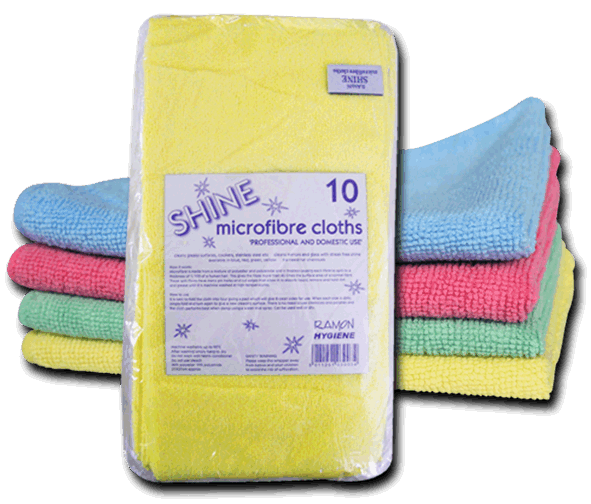 Optima 'Shine' General Purpose Microfibre Cloths (Pack of 10) (MFC210)