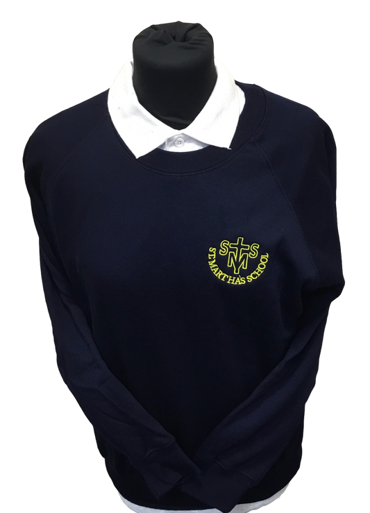 Navy Sweatshirt with St. Martha's School Embroidery
