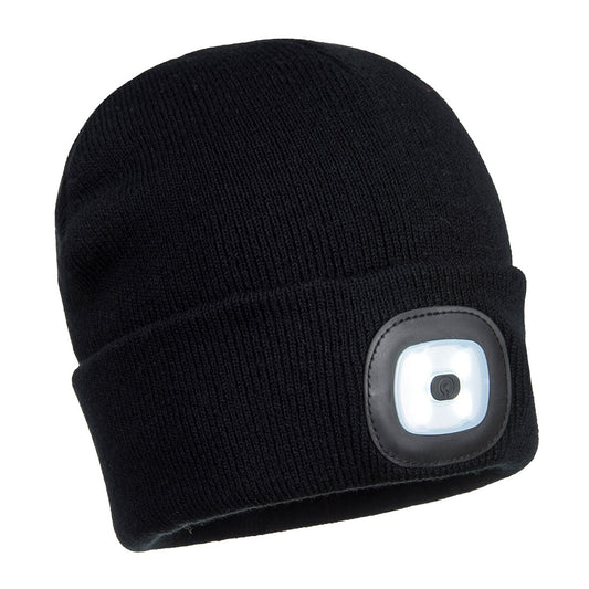 Rechargeable Twin LED Beanie (B028)