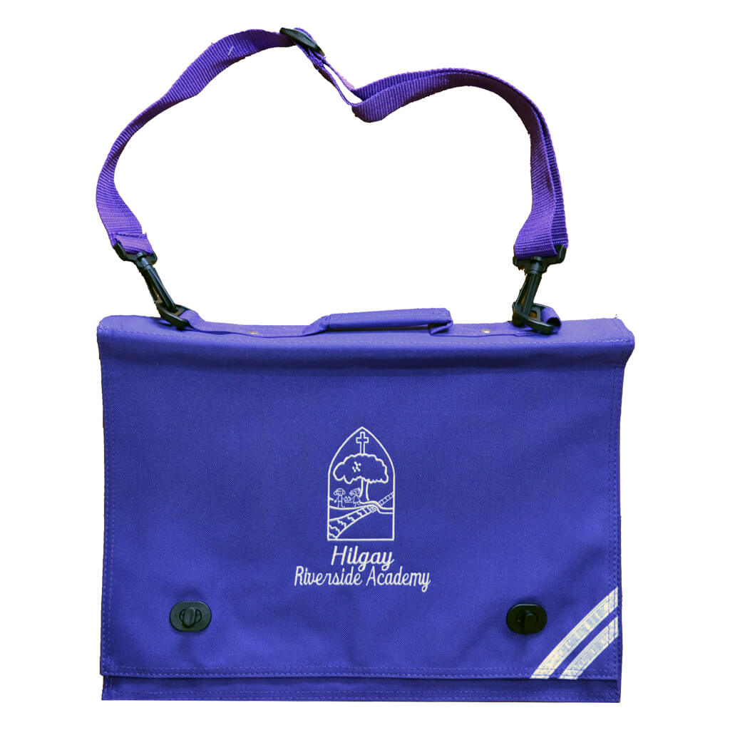 Purple Book Bag with Hilgay Print
