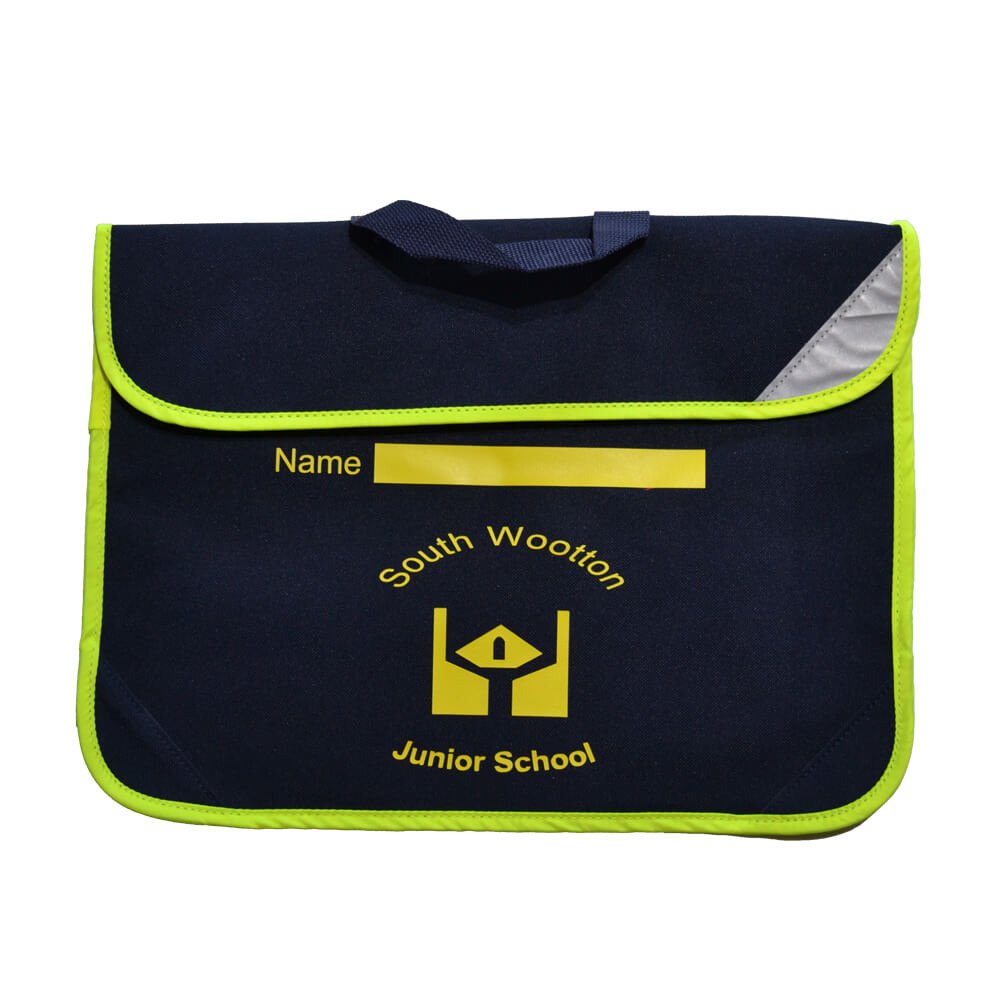 Navy Book Bag with South Wootton Junior Print