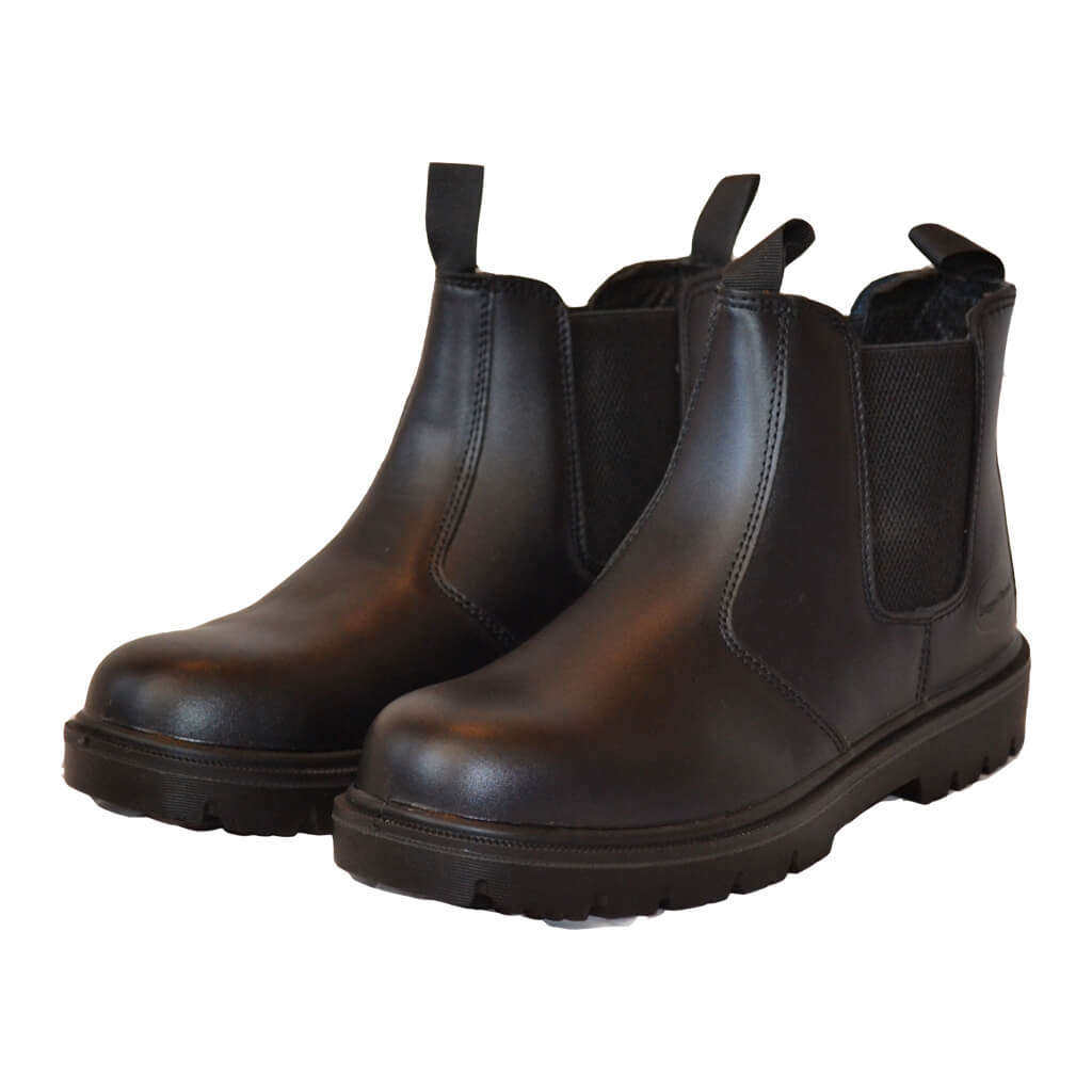 Leather Dealer Safety Boot Black (Motor Vehicle)