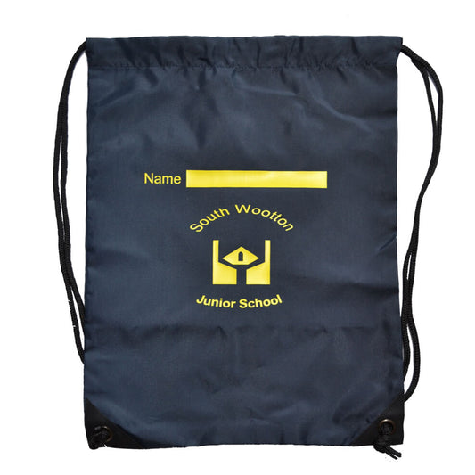 Navy PE Bag with South Wootton Junior Print