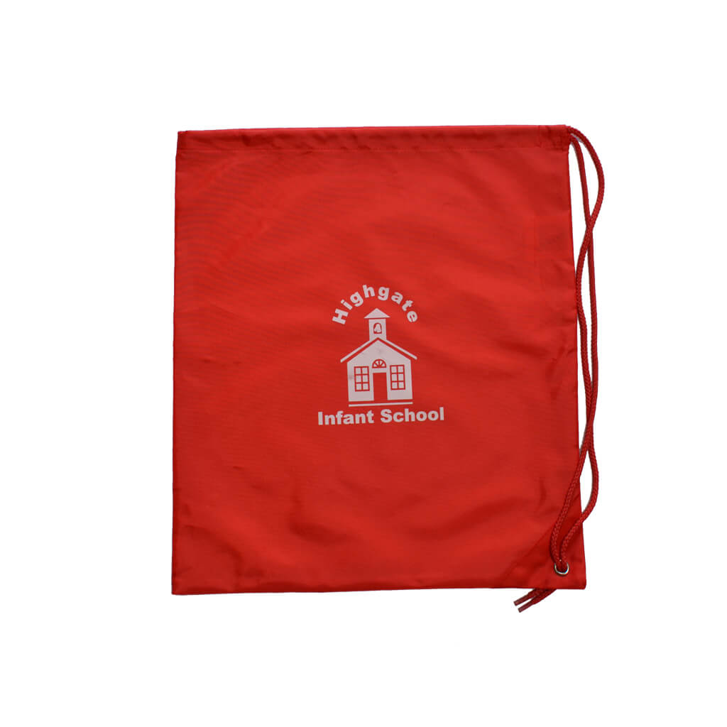 Red PE Bag with Highgate Print
