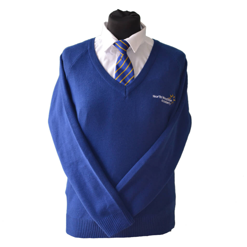 Royal Blue Jumper with North Wootton Embroidery
