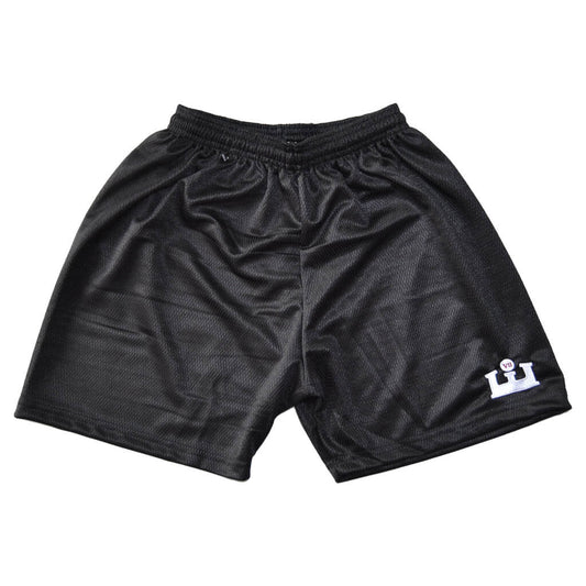 Black Mesh PE Shorts with KES Embroidery