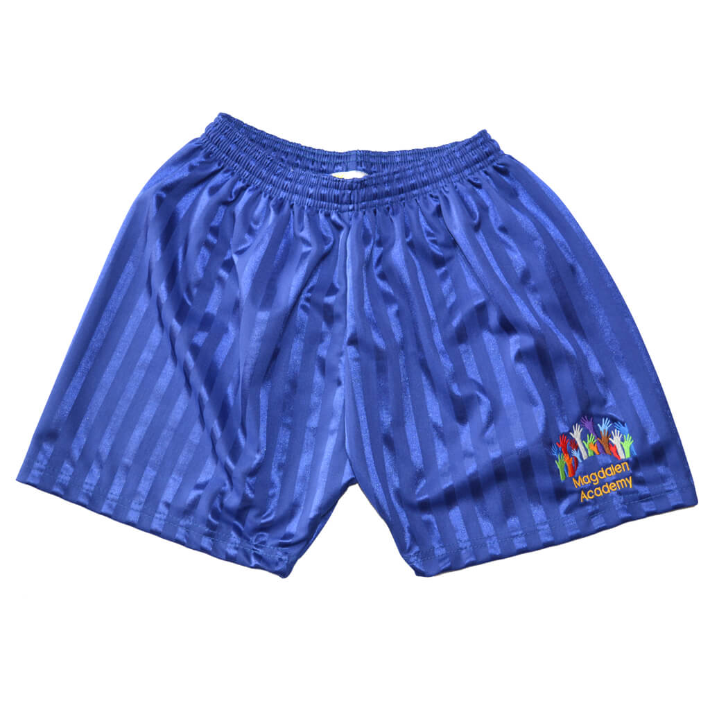 Royal Shadow Shorts with Magdalen Embroidery