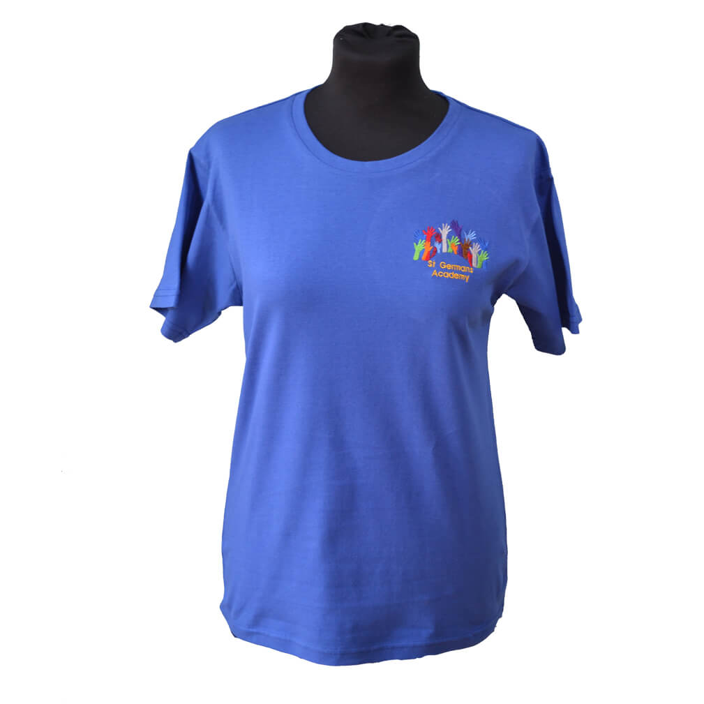 Royal T-Shirt with St Germans Embroidery