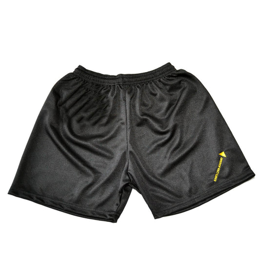 Black Mesh PE Shorts with KLA Embroidery