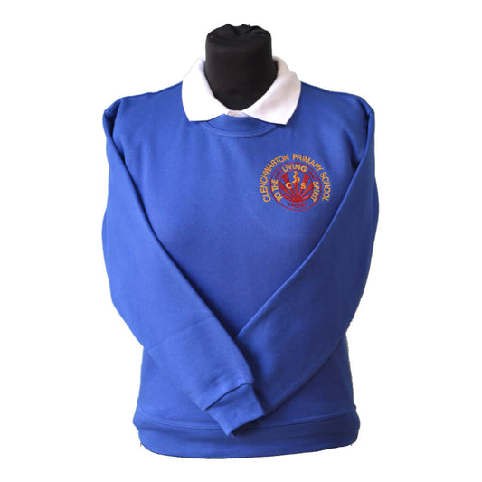 Royal Sweatshirt with Clenchwarton Embroidery