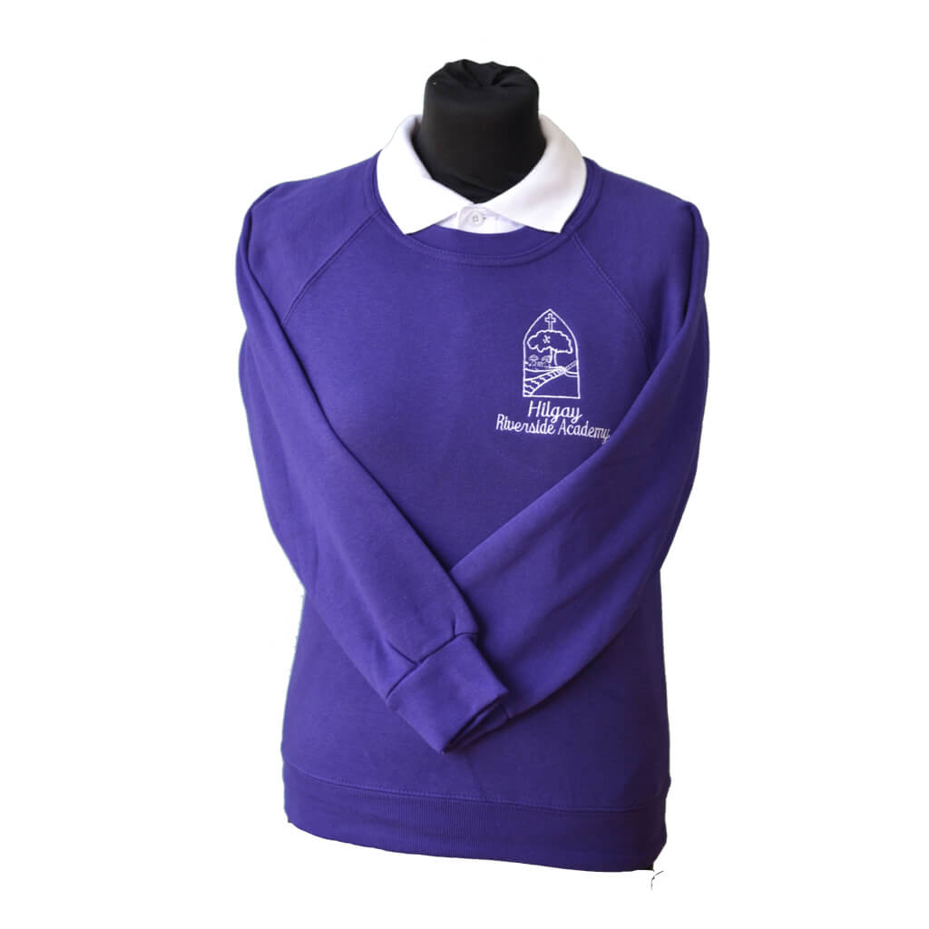 Purple Sweatshirt with Hilgay Embroidery