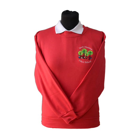 Red Sweatshirt with South Wootton Infants Embroidery