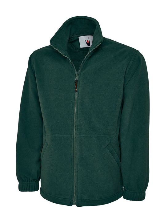 Classic Full Zip Micro Fleece in Bottle With Easton Logo and Floristry Student Embroidery