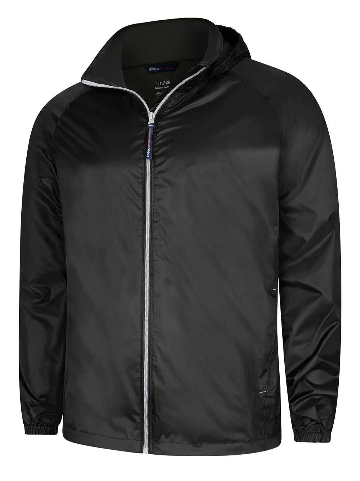 Black/Grey Waterproof Jacket with KES Print