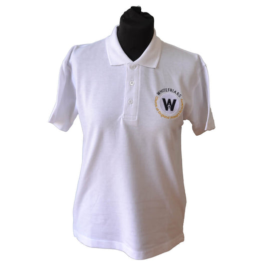 White Polo Shirt with Whitefriars Embroidery